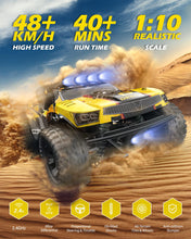Load image into Gallery viewer, 1:10 Large Remote Control Truck with Lights, Fast Short Course RC Car, 48 km/h 4x4 Off-Road Hobby Grade Toy Monster Crawler
