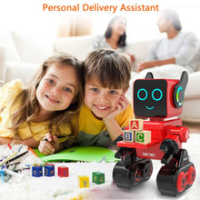 Load image into Gallery viewer, Robot Toy for Kids, Smart RC Robot Kit with Touch and Sound Control Robotics Intelligent Programmable Smart Robot (Red)
