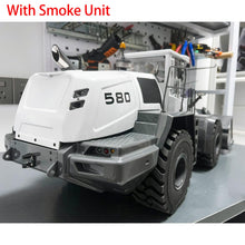 Load image into Gallery viewer, 1/14 RC Hydraulic Loader for 580 RC Construction Vehicle 4-Way Reversing Valve Sound Light ST8 Radio Controller(White-with-Smoke)

