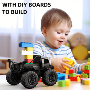 Amphibious Remote Control Car for Kids, 1:16 RC Trucks 4WD Offroad All Terrain, DIY Pick-up Toys Waterproof Monster Truck,60Mins+ Play Time