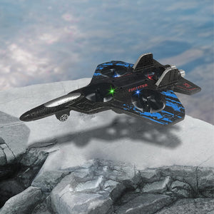 RC Airplane for Kids and Beginners, 2.4GHz Form Drone Remote Control Airplane with 2 Batteries, 360° Drop-Resistant (Blue)