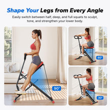 Load image into Gallery viewer, Squat Machine, MERACH R07 2 in 1 Squat Rowing Machine - Red
