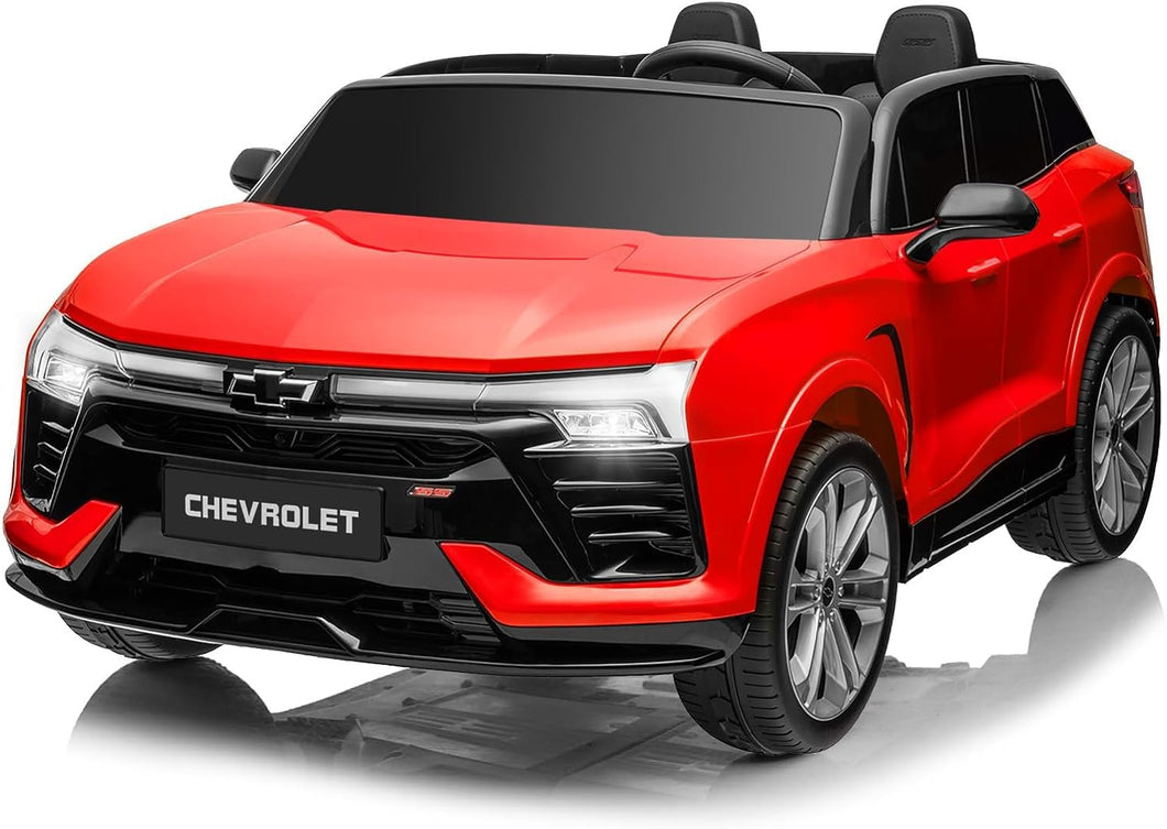 24V 2-Seater Ride On Car with Remote Control, SUV Licensed Chevrolet Blazer Battery Powered Cars (Red)