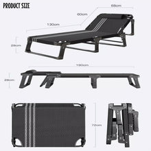 Load image into Gallery viewer, Folding Camping Beds, Camping Bed for Adults with Mattress, Folding Chaise, Portable Sleeping Cot, Foldable Lounge Chair for Outdoor Beach and Pools

