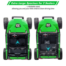 Load image into Gallery viewer, 24V 2-Seater Ride-On Electric Vehicle for Kids with Remote Control, Battery-Powered Off-Road UTV Car Toy, Extra Foldable Seat
