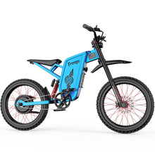 Load image into Gallery viewer, Electric Motorcycle for Adult, NX2 Pro Electric Dirt Bike 6000W(Peak) Motor 60V/35Ah Battery,50MPH/7Speed Off Road Electric (Light Blue)
