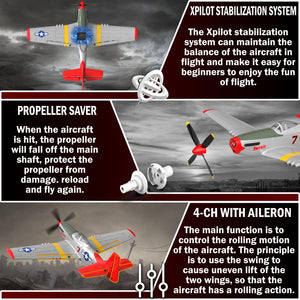 Remote Control Aircraft Plane, RC Plane with 3 Modes for Easy U-Turns and Control for Adults & Kids