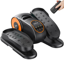 Load image into Gallery viewer, MERACH Under Desk Elliptical Machine, Leg Exerciser While Sitting for Seniors with Remote Control &amp; 12-Speeds, Quiet Portable Electric Seated Pedal Exerciser Machine for Home Office（Orange）
