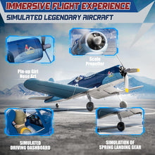 Load image into Gallery viewer, 4 Channel RC Plane F4U Corsair 500mm Remote Control Airplane Fighter RTF with 6-Axis
