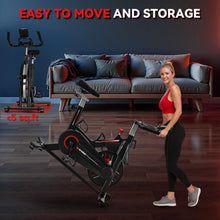 Load image into Gallery viewer, Exercise Bike, Wenoker Magnetic Resistance Stationary Bike for Home [Black Red]
