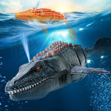 Load image into Gallery viewer, Remote Control Dinosaur Toys for Kids 3 4 5 6 7, Mosasaurus Diving Toys RC Boat with Light and Spray Water for Swimming
