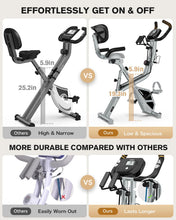 Load image into Gallery viewer, Pooboo Folding Exercise Bike, Foldable Fitness Stationary Bike  -Grey
