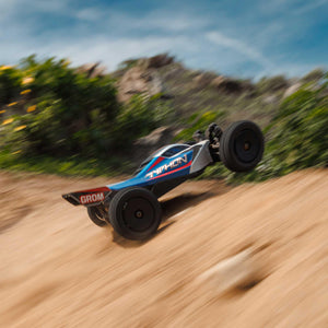RC Car Typhon GROM 4x4 Smart Small Scale Buggy RTR with Battery & Charger, Blue/Silver ARA2106T1