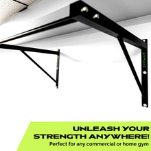 Load image into Gallery viewer, Rage Fitness Heavy-Duty Wall Mounted Pull Up Bar - Black
