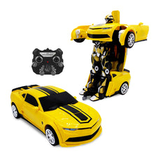 Load image into Gallery viewer, Kids Transforming Robot RC Car Toys for Boys 8-13 Remote Control Gift Yellow
