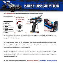 Load image into Gallery viewer, 1/14 RC Cars, 4WD High-Speed Remote Control Cars for Adults, Creative Lighting Design, Upgraded Hardware and Battery, Max 43 mph
