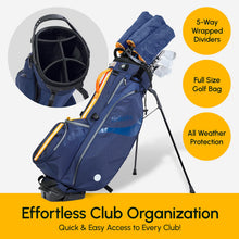 Load image into Gallery viewer, 5-Way Linkslite Waterproof Lightweight Golf Stand Bag (Atlantic Dawn)
