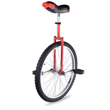 Load image into Gallery viewer, 24&quot; Inch Wheel Unicycle Leakproof Butyl Tire Wheel Cycling Outdoor Sports Fitness Exercise Health Red
