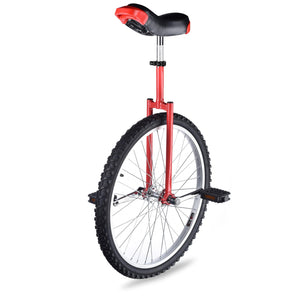24" Inch Wheel Unicycle Leakproof Butyl Tire Wheel Cycling Outdoor Sports Fitness Exercise Health Red