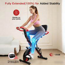 Load image into Gallery viewer, BARWING Stationary Exercise Bike for Home Workout, 5 IN 1 Foldable Indoor Cycling Bike APP-XB01-BR
