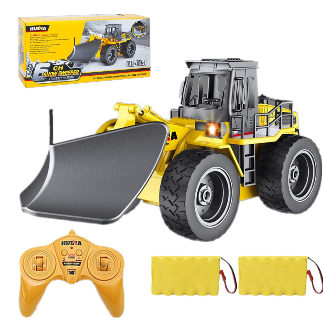 Snow Plow 1/18 RC Front Loader Tractor 2.4Ghz Construction Vehicles with Light & Sound for Kids