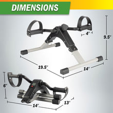 Load image into Gallery viewer, Under Desk Bike Pedal Exerciser with Calorie Tracker and Adjustable Resistance - Gray
