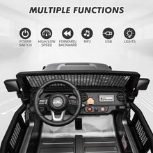 Load image into Gallery viewer, 24V 2-Seater Kids Ride On Car Electric Vehicle for Toddlers Switchable 2WD/4WD Battery Powered Truck with Remote Control, Black
