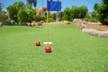 Load image into Gallery viewer, Crestgolf 3Sets Backyard Practice Golf Hole Pole Cup Flag Stick, 3 Section,Golf Putting Green Flagstick (Blue)
