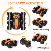 Load image into Gallery viewer, Amphibious RC Car for Kids, 4WD 2.4GHz Stunt Vehicle with Gesture &amp; Remote Dual Control, 360° Spins
