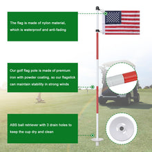 Load image into Gallery viewer, Golf Flagstick 6 ft, 3 Pack Double-Side USA Golf Pin Flag for Putting Green
