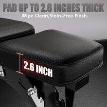 Load image into Gallery viewer, RitFit Adjustable/Foldable Utility Weight Bench for Home Gym, Weightlifting and Strength Training - Bonus Workout Poster with 35 Total Body Exercises
