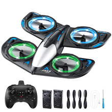 Load image into Gallery viewer, Elinoover RC Drone for Kids Beginners, Foam Remote Control Drone with Cool Lights
