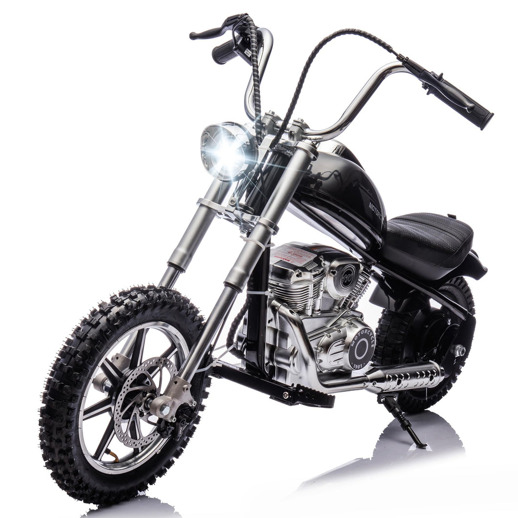 36V 350W Kids Electric Motorcycle, High-Speed Kids Electric Dirt Bike Fast Speed 14MPH Max Ride on Toy for Big Kids, Black