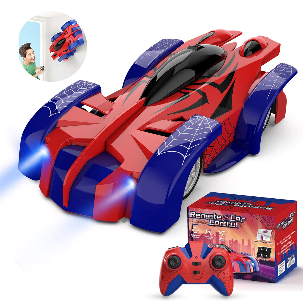 Wall Climbing Remote Control Car, Dual Mode 360° Rotating RC Stunt Cars with Headlight, Rechargeable Toys