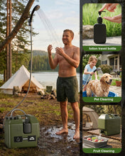 Load image into Gallery viewer, Widitn Portable Camping Shower with Water Jug 4-Gal Jug Powerful Spray
