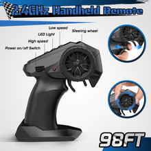Load image into Gallery viewer, Remote Control Car, 1:18, All-Terrain Remote Control Truck with Headlight and Bodylight, 2WD, 20KM/H, PVC Shell, 2.4GHz, Rechargeable
