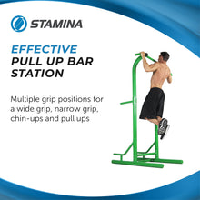 Load image into Gallery viewer, Stamina Pull Up Bar Tower &amp; Dip Station - Green
