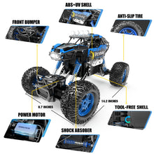 Load image into Gallery viewer, 1:12 Large Remote Control car for Boys Kids with Lifting Function,4WD RC Cars Electric Monster Truck Toy Gifts 4X4 Off-Road (Blue)
