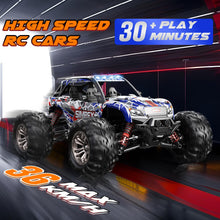 Load image into Gallery viewer, 1/16 Scale Hobby RC Car, 36 KPH High-Speed 4WD RC Truck, 2.4 GHz Remote Control Car, All-Terrain Electric Vehicle, 4X4
