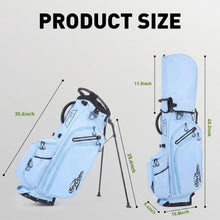 Load image into Gallery viewer, KeyOpen Lightweight Golf Stand Bag, 14 Way Golf Bags with Full Length Dividers for Men Women, Encrypted 900D Weather-Proof Club Carry Bag with Ergonomic Dual Strap, Cooler Pockets, 9 Pockets, Cyan
