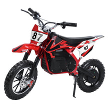 Load image into Gallery viewer, Electric-Dirt-Bike, Electric-Powered Bike 36V 500W Motor Electric-Motorcycle Kids Electric Motocross Bike, 25KM/H 10 Inches Wheels
