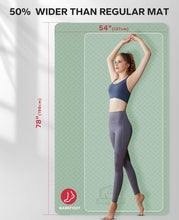 Load image into Gallery viewer, HAPBEAR Extra Large Yoga Mat - 78"x54"x6mm (1/4 inch), Non-Slip, Durable, Eco-Friendly, Thick Wide Exercise Mat for Home Workouts, Yoga, Pilates, Stretching, Meditation (Barefoot Exercise)
