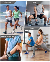 Load image into Gallery viewer, Adjustable Ankle Weights 1-10 LBS Pair with Removable Weight for Jogging, Gymnastics, Aerobics- Grey
