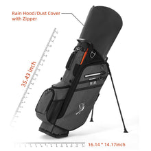 Load image into Gallery viewer, ANNCORD Golf Stand Bag 14 Way Top Dividers Full-Length with Stand, 7 Pockets, Lightweight Golf Bag for Men, Dual Strap, Rain Hood, Portable Golf Club Bag for Men Women, Gray/Black
