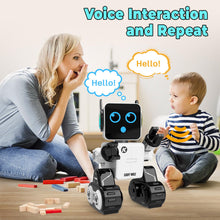 Load image into Gallery viewer, Robot Toys for Kids, Remote &amp; APP Control Robot, Programmable Interactive Toys with Coin Bank, Smart Educational Robot（White）
