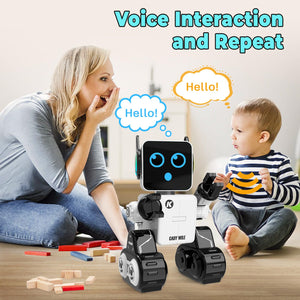 Robot Toys for Kids, Remote & APP Control Robot, Programmable Interactive Toys with Coin Bank, Smart Educational Robot（White）