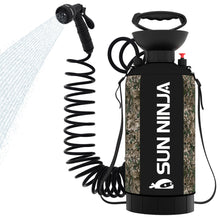 Load image into Gallery viewer, SUN NINJA Portable Shower with 7 Mode Shower Head, 2.1 Gal Camping Shower
