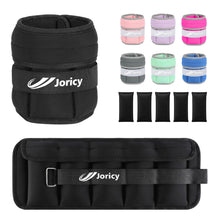 Load image into Gallery viewer, Adjustable Ankle Weights 1-5 LBS 1 Pair Wrist Leg Arm Weights with Removable Weight- Black
