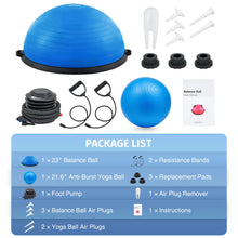 Load image into Gallery viewer, ZELUS Balance Ball Trainer with Resistance Bands and Foot Pump, Inflatable Yoga Ball , 330lb Cap
