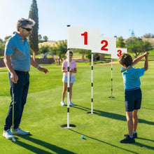 Load image into Gallery viewer, Burbell Golf Flag Stick 6ft, 3 Set Putting Green Flags, White
